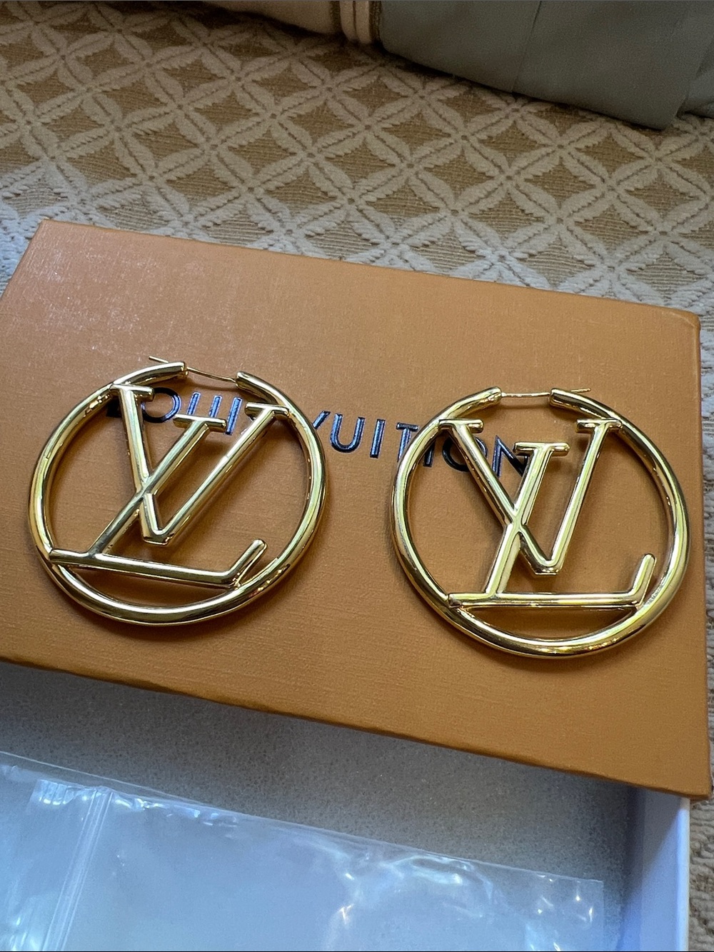 Louis Vuitton Gold LV Earrings